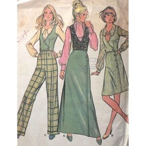 Vintage McCall's Sewing Pattern #3314 Womens Vest Skirt & Pants Size 12 Cut 1972